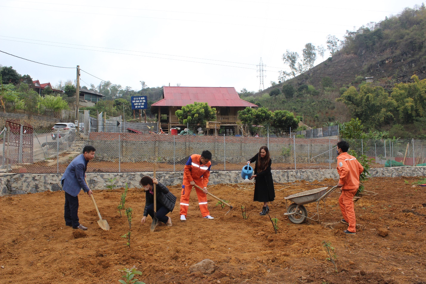 Công đoàn Xí nghiệp Dịch vụ Điện lực Sơn La - NPSC hưởng ứng phong trào “Tết trồng cây”. 